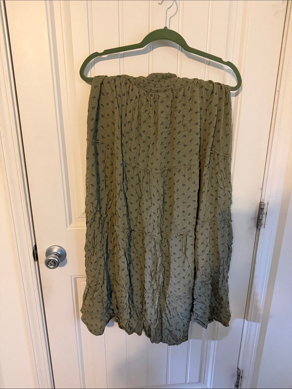 Mossimo Light Olive Tiered Women's Skirt